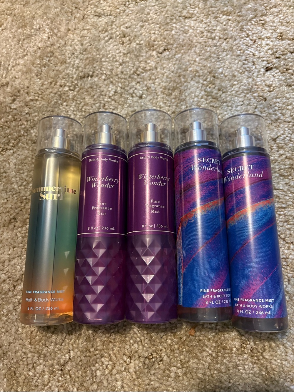 Bath & Body Works Purple, Blue & Teal Fragrance Mist Set